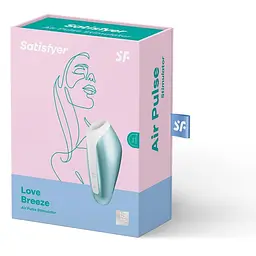 Вакуумний стимулятор клітора з вібрацією Satisfyer Love Breeze блакитний - мініатюра 4