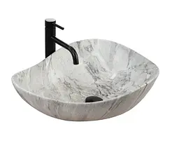 Умивальник Rea Dora Stone 40х51,5 grey (REA-U5066), Матова
