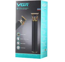 Тример акумуляторний для бороди та волосся VGR V-179 Black (3_01618) - мініатюра 5