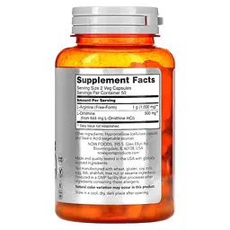 Комплекс Амінокислот Аргініну та Орнітину Arginine/Ornithine - 100 вег.капсул - мініатюра 2