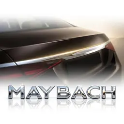 Емблема напис Maybach Хром 195 мм Пластик на скотчі (OEM: A2228173300) - мініатюра 2