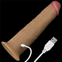 Реалістичний вібратор Lovetoy Nature Cock 20.5 см тілесний - мініатюра 12