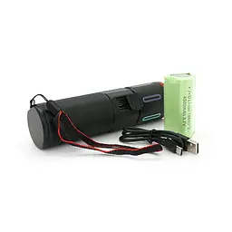 Ліхтар пошуковий BP-536 LED PM60, 3 режими, індикація заряду, живлення від 3*18650, IP65, USB кабель, 210х120х50мм, 0,515кг, Black, BOX - мініатюра 3
