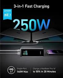 Внешний аккумулятор ANKER Prime 27650 mAh 250W PD (A1340) - мініатюра 2