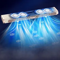 Настільний вентилятор F3 Tower Fan 3 speeds with battery 1200 mAh Biege - мініатюра 3