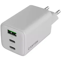 Зарядний пристрій Canyon CU65ACC GaN 65W 2xPD 1xQC EU White (CNS-CUW65ACC) - мініатюра 4