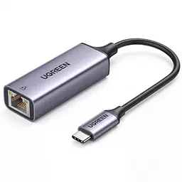 Мережевий адаптер UGREEN CM199 зовнішня мережева карта USB-C на RJ45 Ethernet 10/100/1000 Мбіт/с зі світлодіодним індикатором для Windows macOS та Linux сумісний зі Steam Deck та Nintendo Switch Lite чип AX88179B із вбудованим кабелем 0,1 м космічний сірий (50737)
