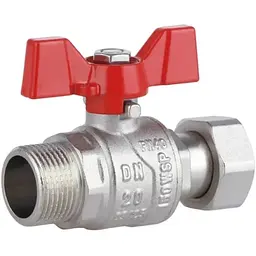 Кран кульовий Thermo Alliance Forte 3/4" ВЗ прямий, PN40, з накидною гайкою, метелик SF261W20