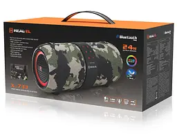 Портативная колонка REAL-EL RX733 24W Bluetooth TWS, RGB, Haki - мініатюра 9