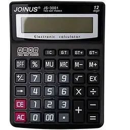 Калькулятор настільний JOINUS JS-871, 12-розрядний, великий дисплей, подвійне живлення (сонячна батарея + батарейка)