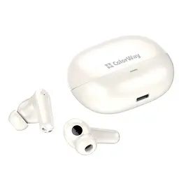 Навушники ColorWay Slim TWS-1 Earbuds Long Life Beige (CW-TWS1BE) - мініатюра 9