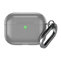Чохол для навушників Apple AirPods Pro 3, чорний, Air, термополіуретан (TPU), протиударний, захист від подряпин, пилу і ударів, футляр з карабіном для кріплення, точні вирізи для доступу до роз"ємів, ArmorStandart (ARM88267)