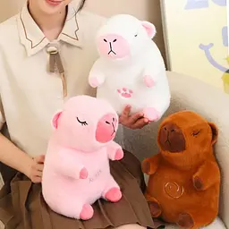 Білий Інтерактивна дихаюча Капібара Snuggle Pulse CapyBuddy 30 см м'яка плюшева іграшка - мініатюра 2