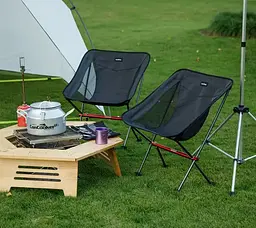 Туристичне розкладне крісло Naturehike YL05 NH18Y050-Z (Чорне) - мініатюра 4