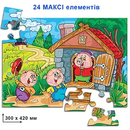 Гра-пазл Троє поросят Упаковка: коробка 82098 24 ел - мініатюра 2