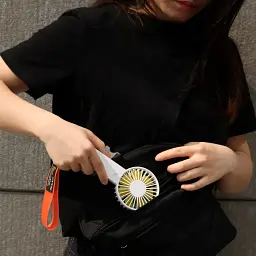 Портативний вентилятор XiaomiVH Xiaomini Portable Handheld Fan F07 Orange - мініатюра 4