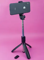 Бездротовий монопод трипод XO SS08 Bluetooth Tripod з кнопкою пультом - мініатюра 4