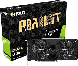 Відеокарта GeForce GTX 1660 6GB Palit Dual (NE51660018J9-1161C) Б/В