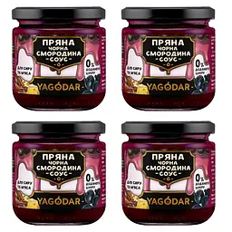 Соуси для сиру та м'яса YAGODAR Чорна смородина 4 шт (2443943426)