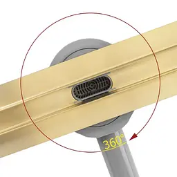 Трап для душу Rea Neox 80 Slim Pro brushed gold REA-G2715 - мініатюра 2