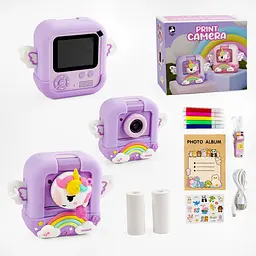 Фотоапарат-принтер M9 Бузковий shop (6983001330892)