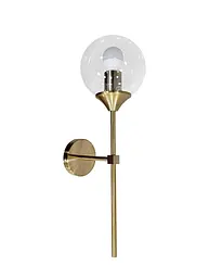 Бра настінне Levistella 752LW9521-1 GD+CL, E27, 60W, золото, прозоре скло, сучасний стиль