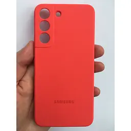 Оригінальний силіконовий чохол Silicone Cover для Samsung Galaxy S22 (S901) EF-PS901TPEGRU Glow Red - мініатюра 3