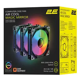 Комплект вентиляторів 2E GAMING Air Cool ACF120MW-ARGB - мініатюра 12
