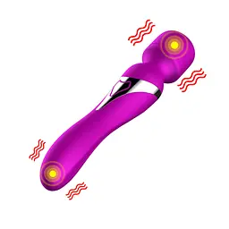Вібратор B - Series Fox Dual Massager Pulsator 22.6 см (фіолетовий) - мініатюра 3
