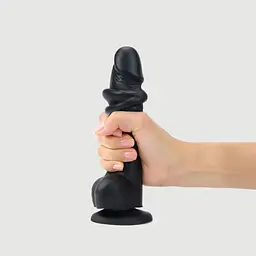 Реалістичний фалоімітатор Strap-On-Me Sliding Skin Realistic Dildo Black - XL - мініатюра 8