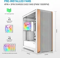 Корпус SAMA Z60 без БЖ (Z60-WHAWA4X1-GL) White - мініатюра 9