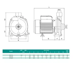 Відцентровий насос Shimge CPm200 2.2 кВт, Нmax 55 м, Qmax 140 л/хв - мініатюра 3