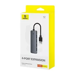 Хаб USB UltraJoy, Grey, USB 3.0 - 4xUSB 3.0, кабель 50 см Baseus teh0027582 - мініатюра 5