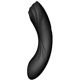 Вакуумний стимулятор з вібрацією Satisfyer Curvy Trinity 4 Black - мініатюра 2