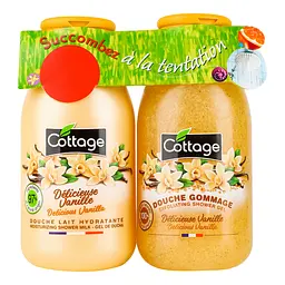 Набір Cottage Delicious Vanilla Молочко для душу, 250 мл та гель-ексфоліант, 270 мл - мініатюра 2