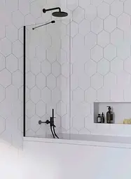 Шторка для ванни Radaway Idea Black PNJ 60 см скло прозоре 10001060-54-01