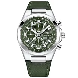Годинник Benyar BY-5206 Silver-Green