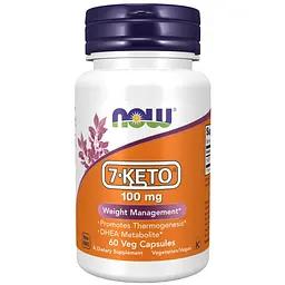 Стимулятор тестостерону 7-Keto 100 mg, 60 вегакапсул NOW fit0012837