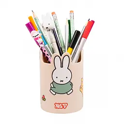 Стакан для письмового приладдя Yes Miffy fun adventures пластик персиковий (470559) - мініатюра 2