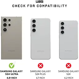 Чохол-накладка Urban Armor Gear Metropolis LT Pro для Samsung Galaxy S24 Ultra Kevlar Black (214420113940) - мініатюра 10
