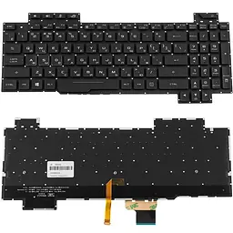 Клавіатура для ноутбука ASUS (GL703GS GL703GM) rus чорний без фрейма підсвічування клавіш (RGB)