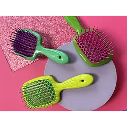 Щітка для волосся Janeke Superbrush small салатова з малиновим - мініатюра 3