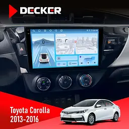 Штатна магнітола Toyota Corolla 2013-2016 Decker D10-010 6x128, DSP, 4G, 2K Decker (НФ-00009367)
