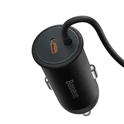 Бездротовий Автомобільний зарядний пристрій Baseus CW01 MagSafe Wireless Charging 15W (+АЗУ USB 25W) чорний C40141000111-01 - мініатюра 2