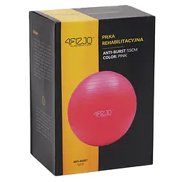 М'яч для фітнесу (фітбол) 4FIZJO 55 см Anti-Burst 4FJ0398 Pink (P-5907739316271) - мініатюра 10