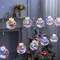Xmas гірлянда мікс 4 види 200L M-1 Copper curtain ball lamp Мультикольорова 3M*1.5M (XPRO-7557_248) - мініатюра 7