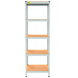 Металевий стелаж Emby Light Series (розмір 2100х600x300мм) 5 полиць ДСП до 100кг Білий
