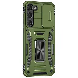 Ударостійкий чохол Camshield Army Ring для Samsung Galaxy S22+ Оливковий / Army Green - мініатюра 5