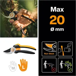 Площинний секатор Fiskars Solid P341 (1057164) - мініатюра 4