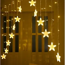 Гірлянда Chomik Штора зірки 136 LED теплий білий, 3 м, від мережі (5900779880030) - мініатюра 5